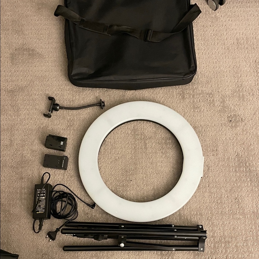 LED Ring Light Kit with Stand and Accessories